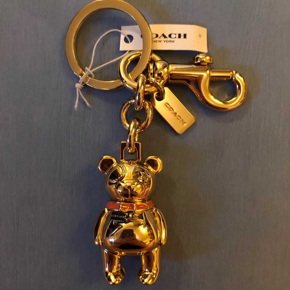SOLD Authentic Coach Gold Bear Keychain